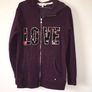 Victoria’s Secret “LOVE” purple hoodie